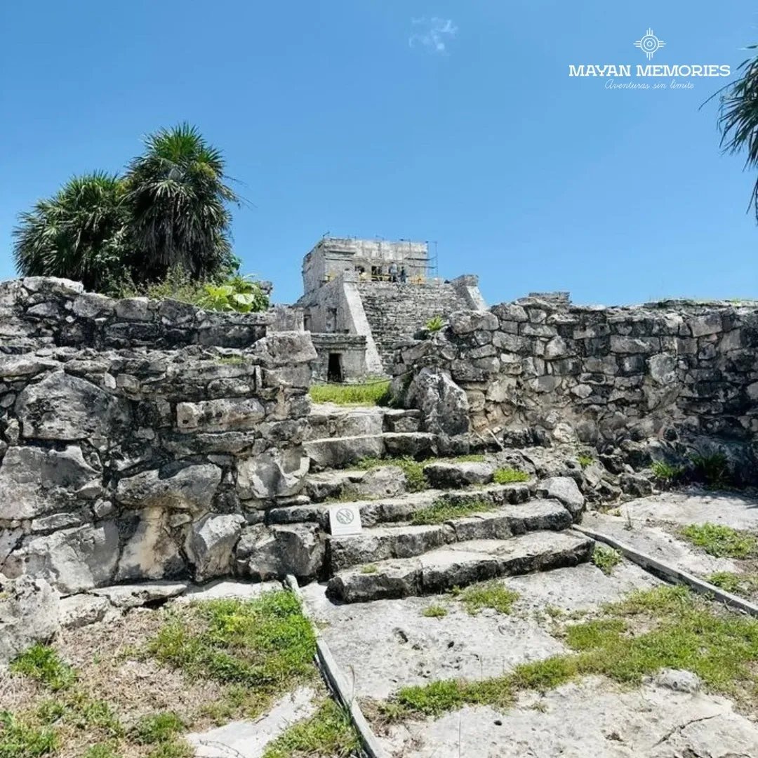 Stone temple at the Tulum archaeological site